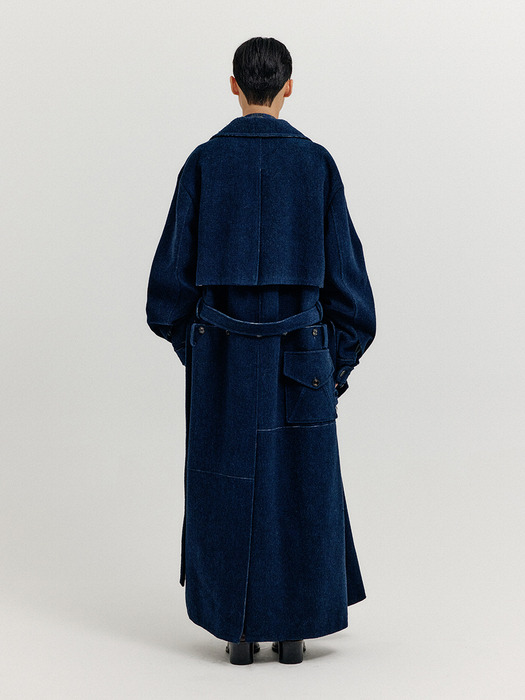 XEATHER Separable Trench Coat - Navy