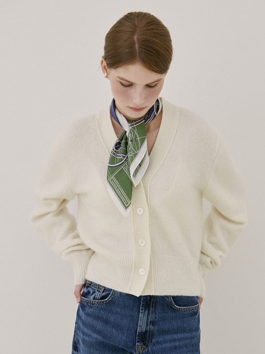 MOHAIR V-NECK CARDIGAN_2COLORS