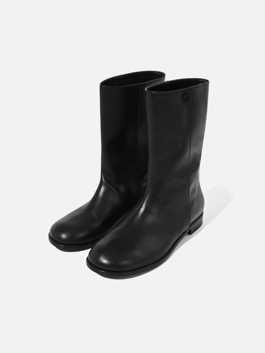 Mute middle boots Black