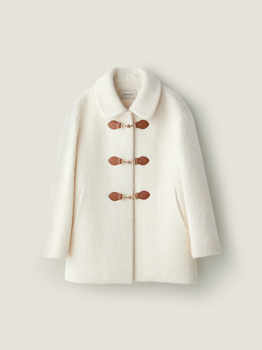 Clasp half coat - Ivory