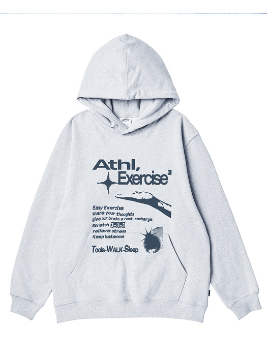 ATHL. EXERCISE HAND ARCHIVE HOODIE_HEATHER GRAY