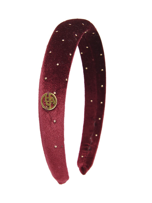 HW004 Glitter has logo velvet hair band