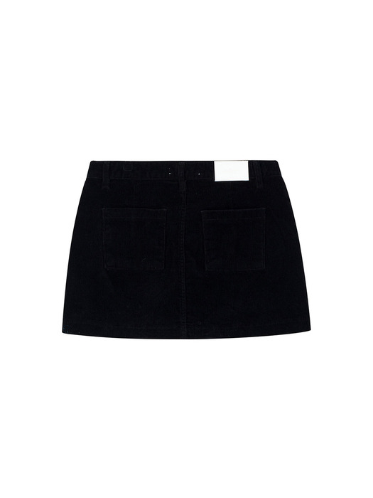 Pearl Corduroy Mini Skirt_black