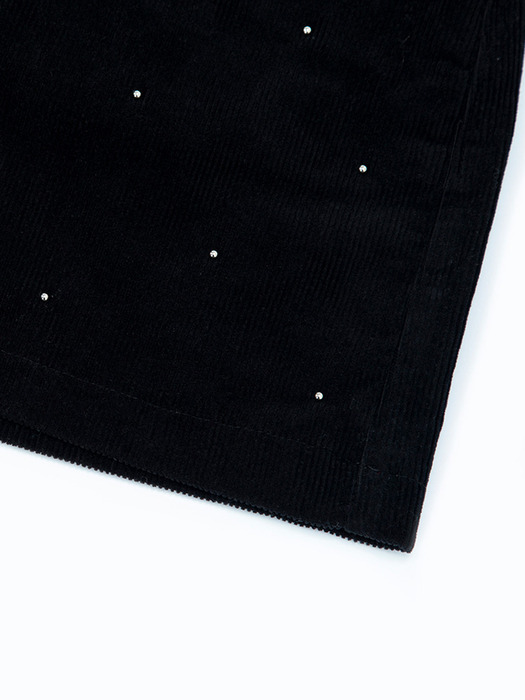 Pearl Corduroy Mini Skirt_black