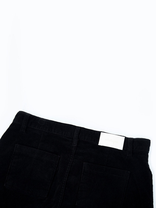 Pearl Corduroy Mini Skirt_black