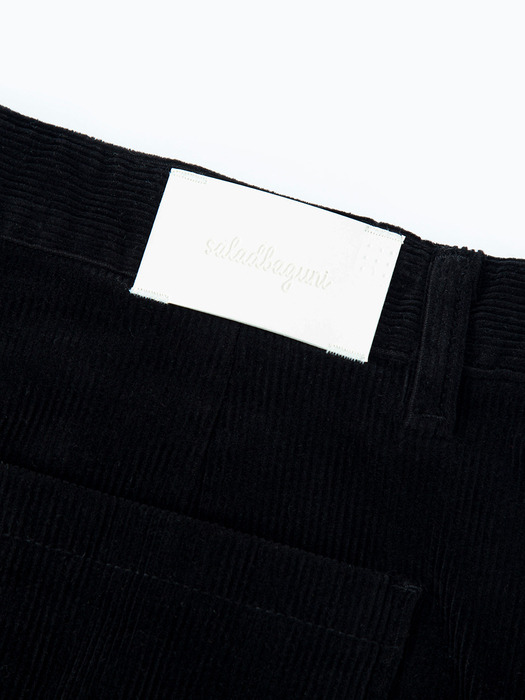 Pearl Corduroy Mini Skirt_black