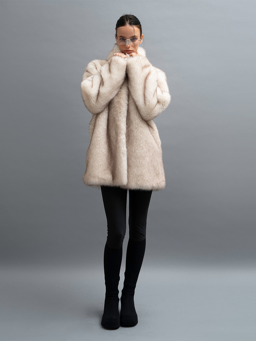 SOFT FUR JACKET, IVORY