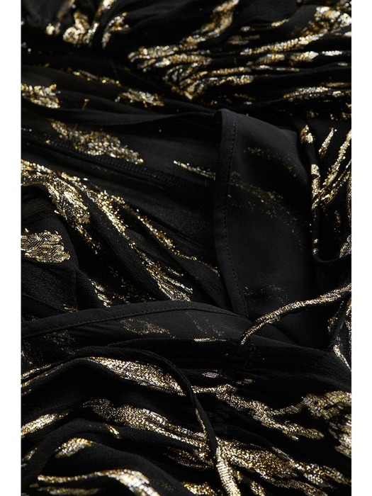 패턴 맥시 드레스 블랙/패턴 1215599001