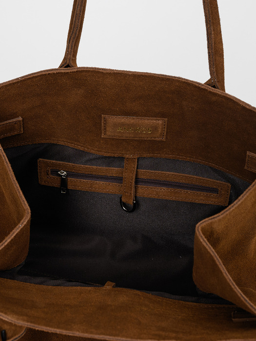 Calf Suede Classic Tough Work Bag (Brown)