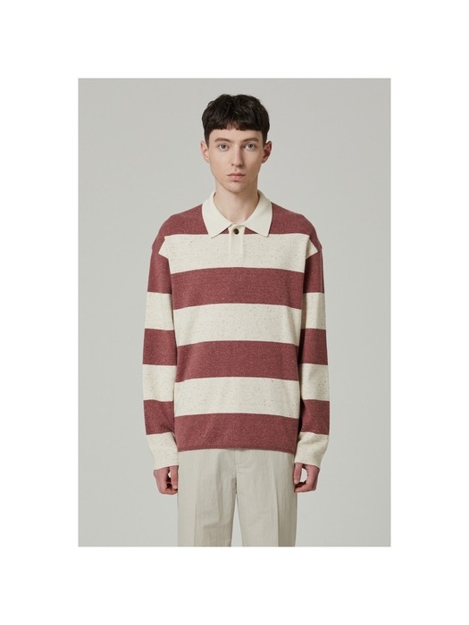 bold stripe collar sweater_CWWAS24202REX