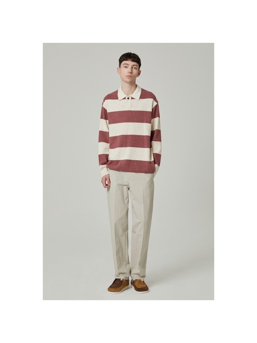 bold stripe collar sweater_CWWAS24202REX