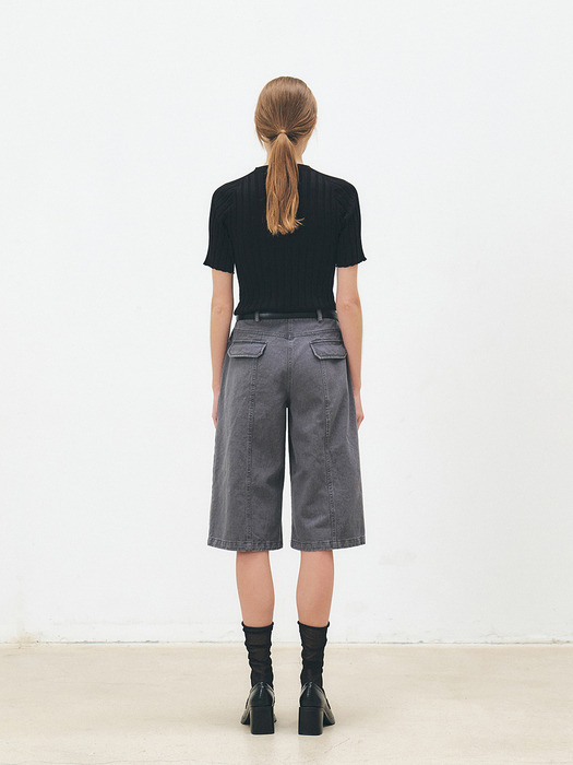 TFS RIVET WASHED SHORT PANTS_2COLORS