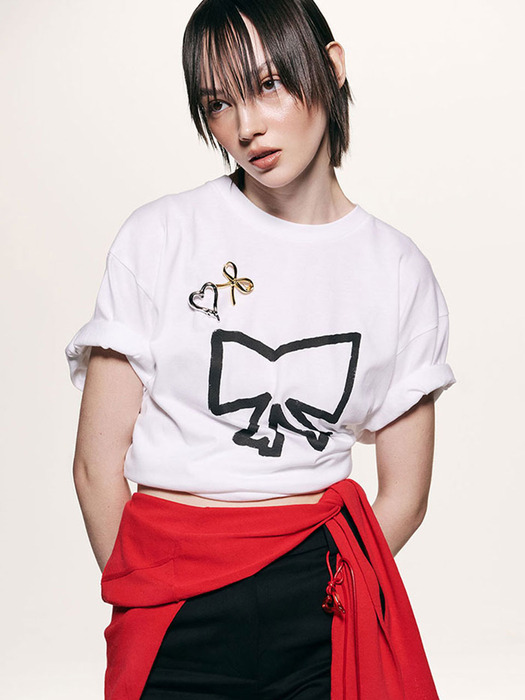24SS EASILY AND QUICKLY UGLY RIBBON T-SHIRTS