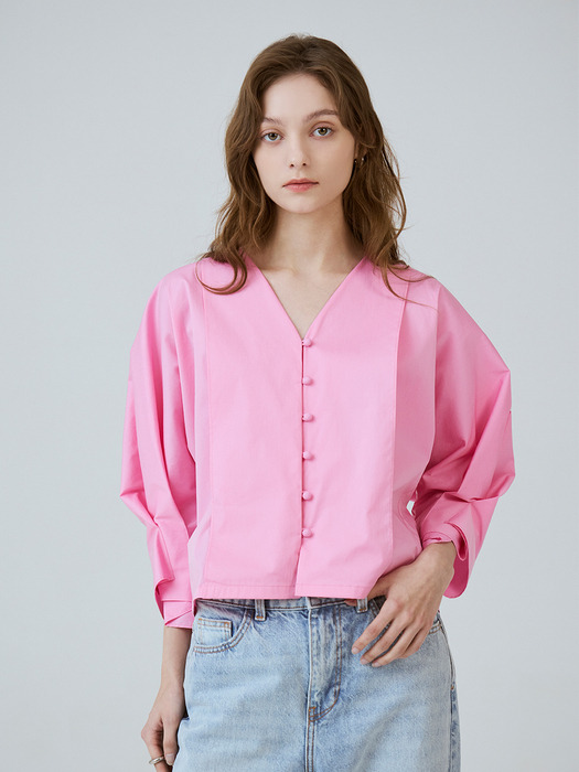 Volume sleeve blouse (2color)