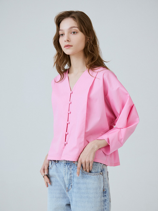Volume sleeve blouse (2color)