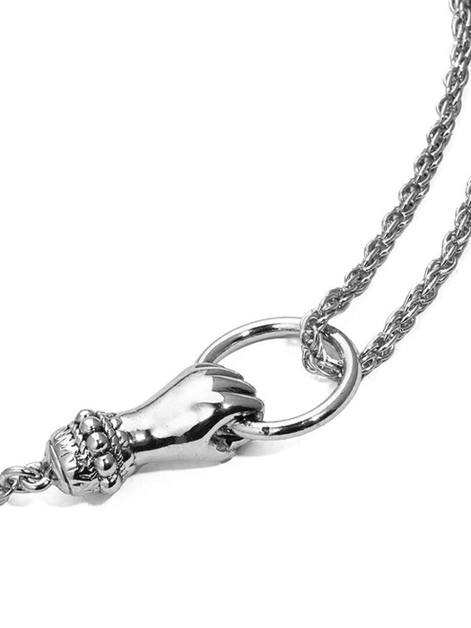 Grab Your Eye Rope Chain Necklace Silver