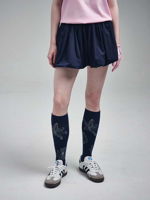 BALLOON MINI SKIRT_NAVY