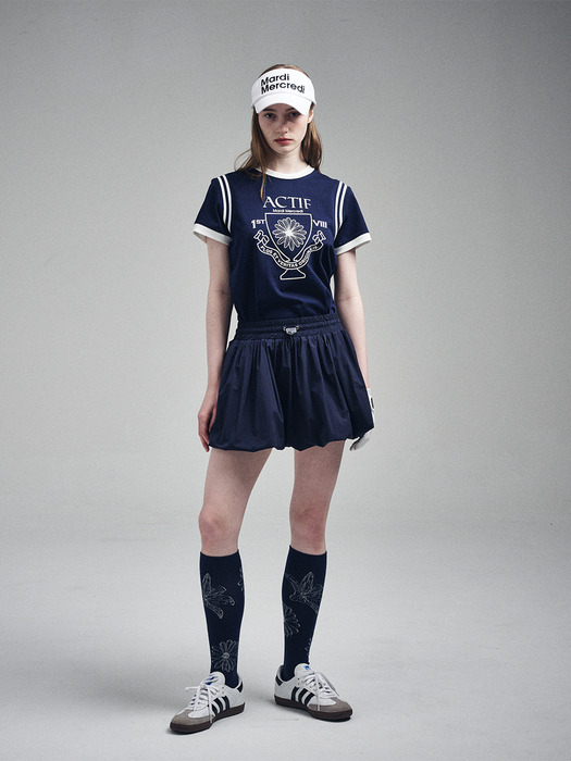 BALLOON MINI SKIRT_NAVY