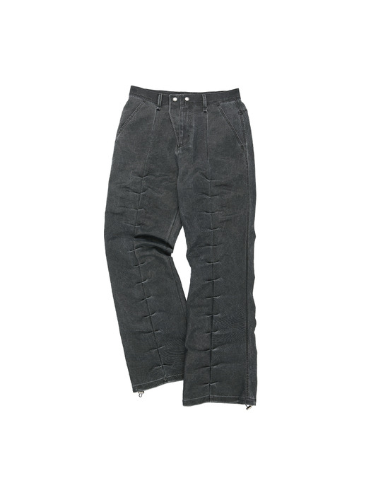 RIVOLI WASHED TUCK PANTS apa752m(WASHED BLACK)