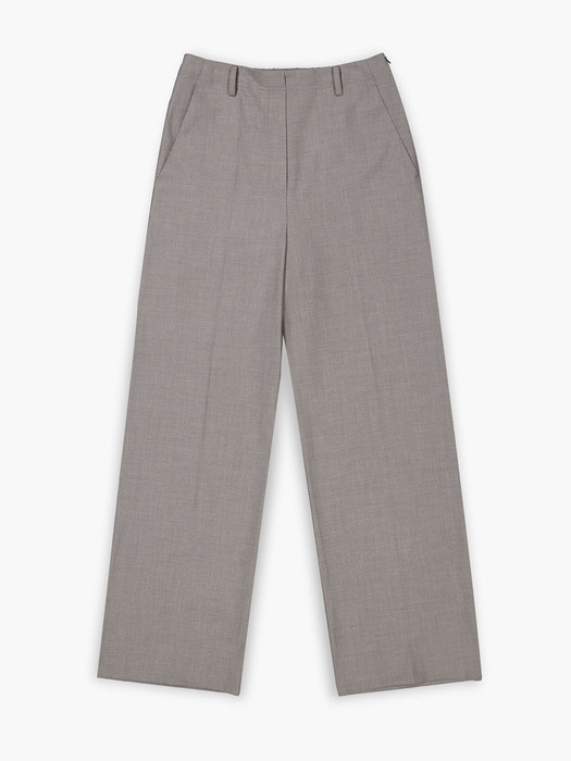 BACK BANDING STRAIGHT PANTS_GREY