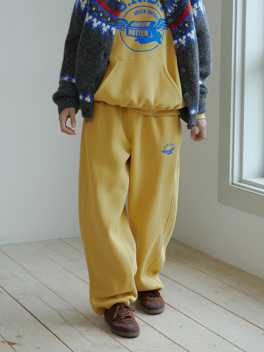 Butter Wing Fluff Sweat Pants (Mustard)