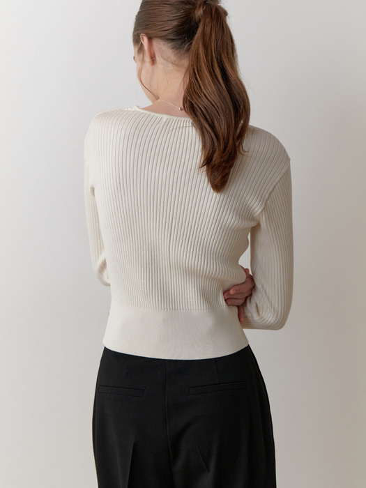 Liatris knit cardigan (ivory)