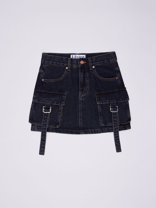 BREEZE CARGO MINI DENIM SKIRT