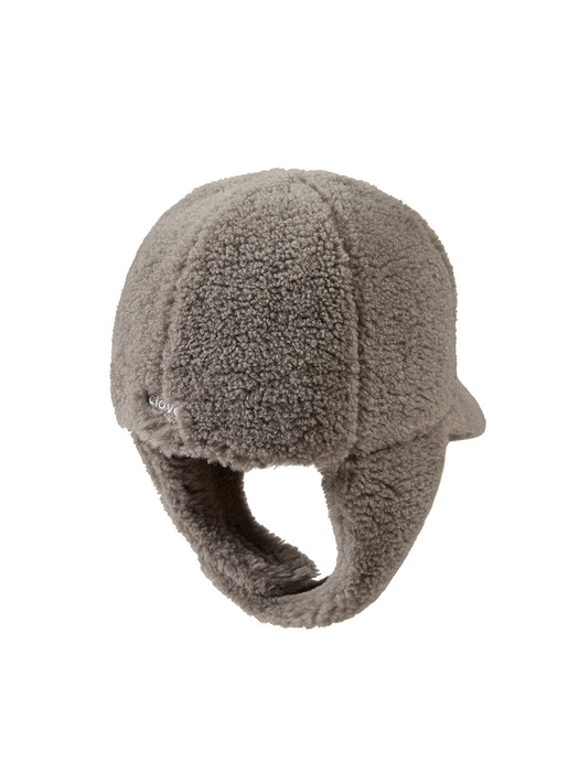 [24FW clove] Teddy Hat_Men (Charcoal)