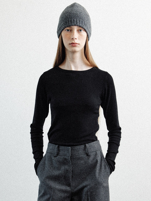 soft wool basic beanie (2colors)