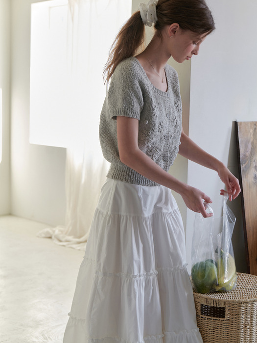 Melon balm skirt (white)