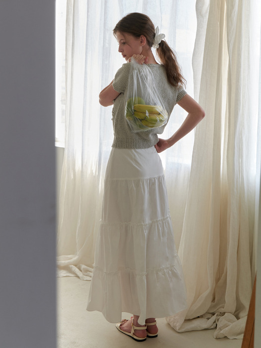 Melon balm skirt (white)