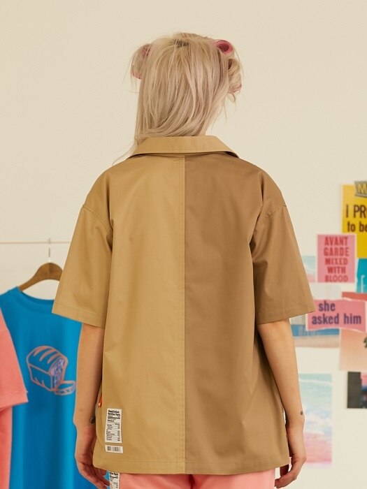 `Be-you-tiful` Coloration Shirts_Beige