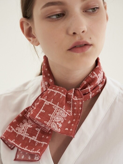 ribbon paisley mini scarf