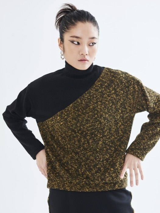 COLOR BLOCK PULLOVER_YELLOW
