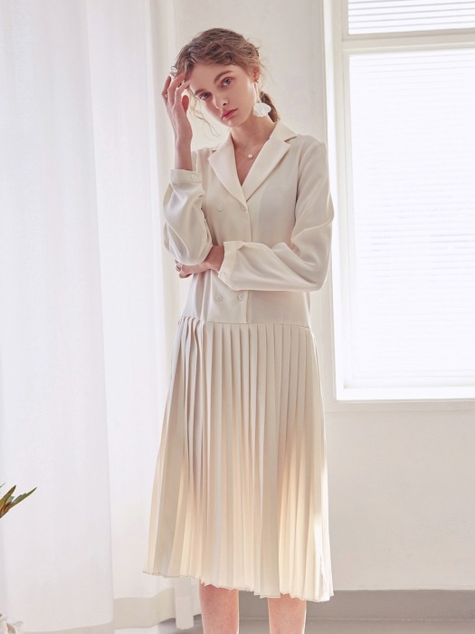 PLEATS DOUBLE LONG OPS_IVORY