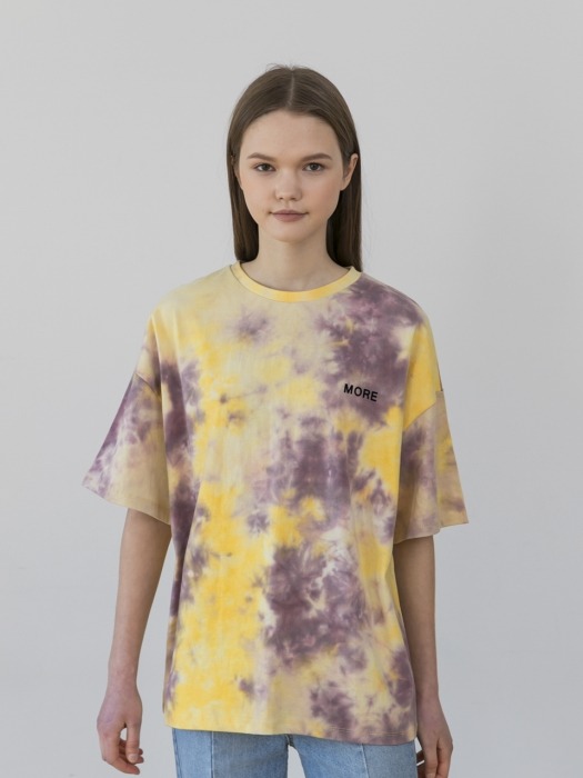 More wet in wet short sleeve t-shirts [YELLOW]