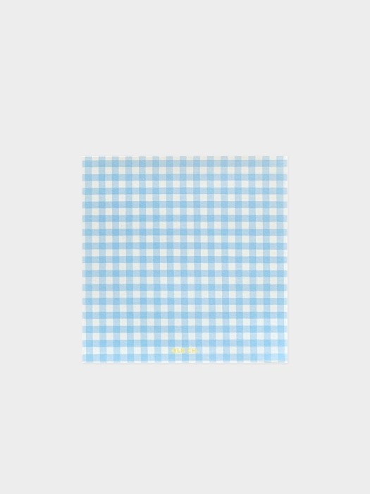 GINGHAM MEMO PAD - Sky Blue 