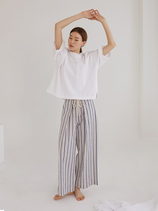 Stripe linen pants (2 color)