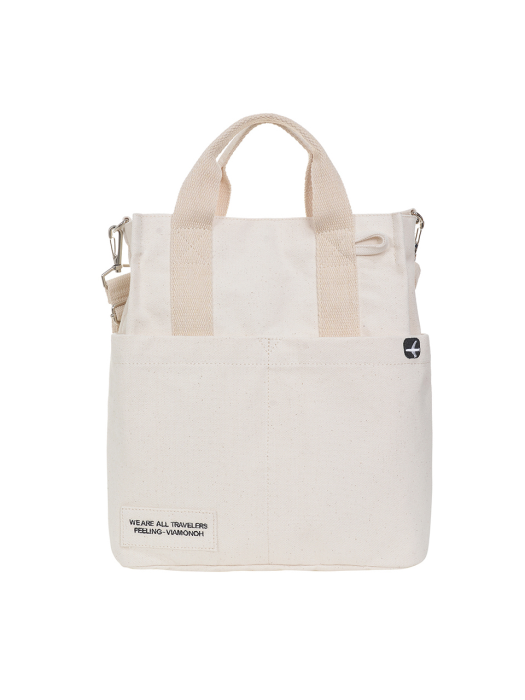 VIAMONOH DAILY CANVAS SHOULDER BAG (IVORY) 에코백 토트백 크로스백 숄더백 가방