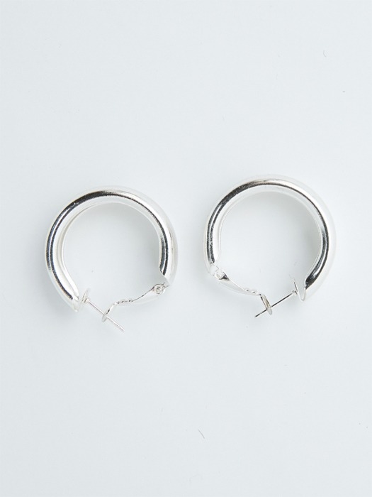 SIVER chunky hoop earrings(KA101)