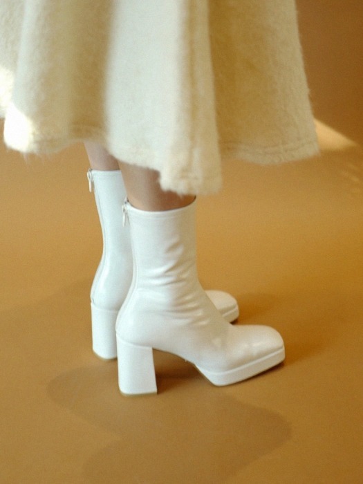 Festas Platform Boots in White