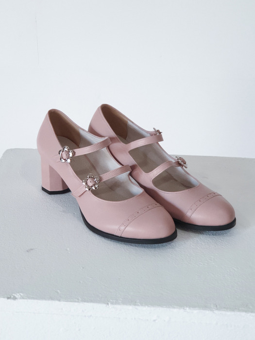 Lily Mary Jane Pumps (Pink)
