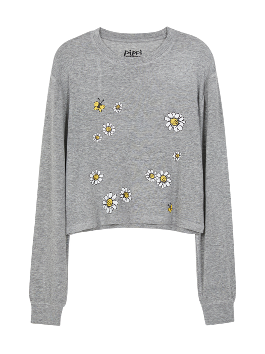 RAIVE X PIPPI Daisy Print Tee in M/Grey_VW0SE1360