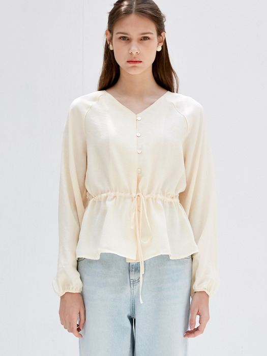 comos355 string raglan blouse (light yellow)