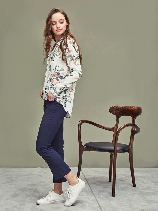 OLIVIA BLOUSE IN PINK FLORAL PRINT