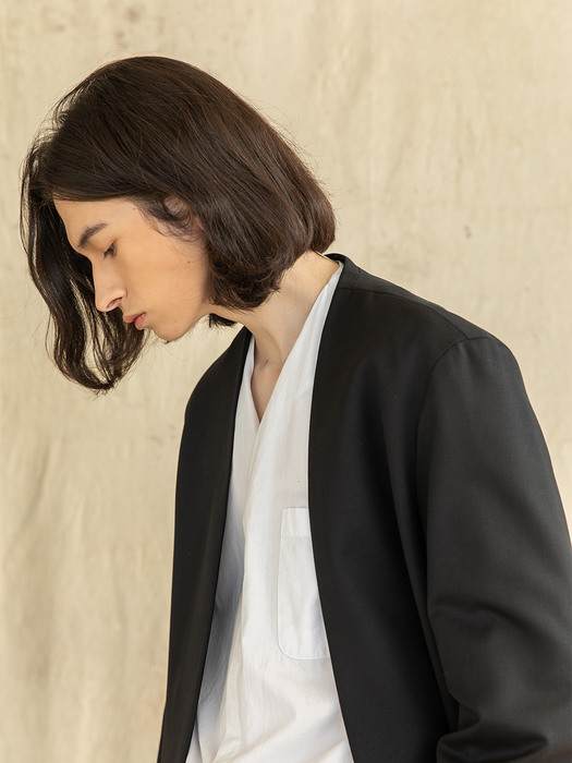 Minimal Collarless Jacket