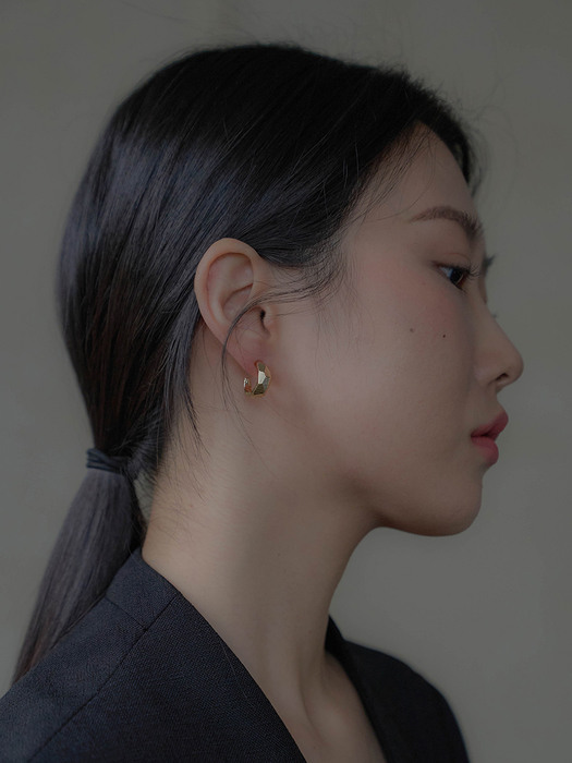 boheme faceted earring (gold/silver)