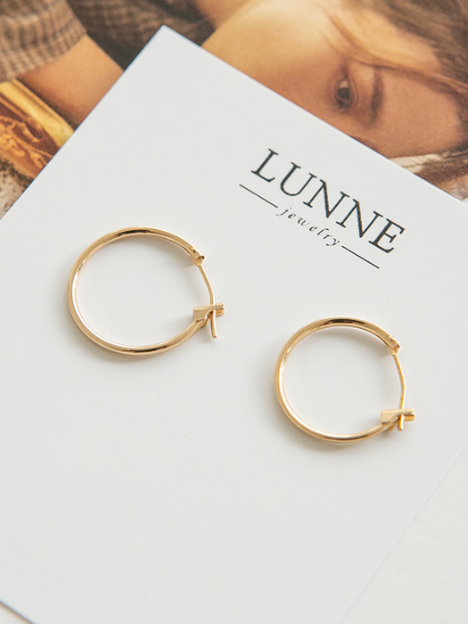 14k gold onetouch earrings (14k 골드)