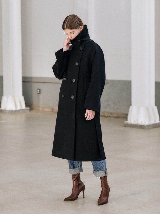 20WN wool trench coat [BK]