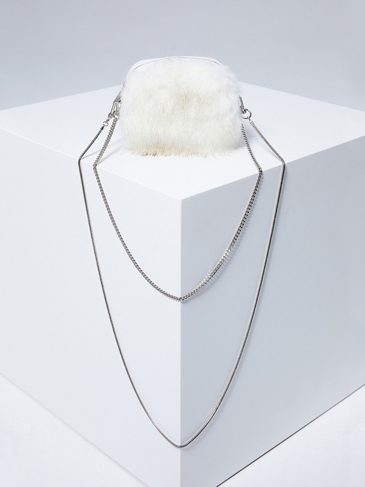 Mini Fur Chain Bag (OFF-WHITE)